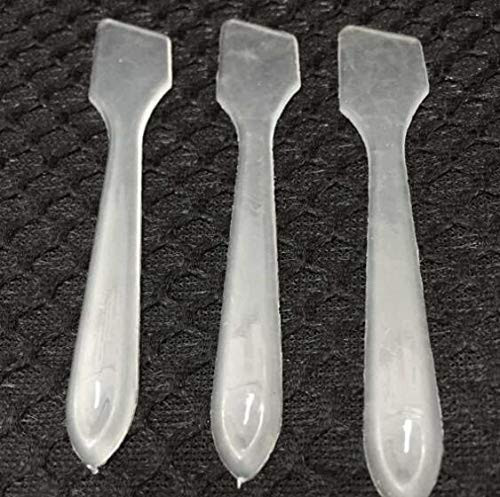 DNHCLL 100PCS Translucent Makeup Frosted Tip Spatula Cosmetic Mask Spatula for Mixing and SamplingDisposable Mask Stick