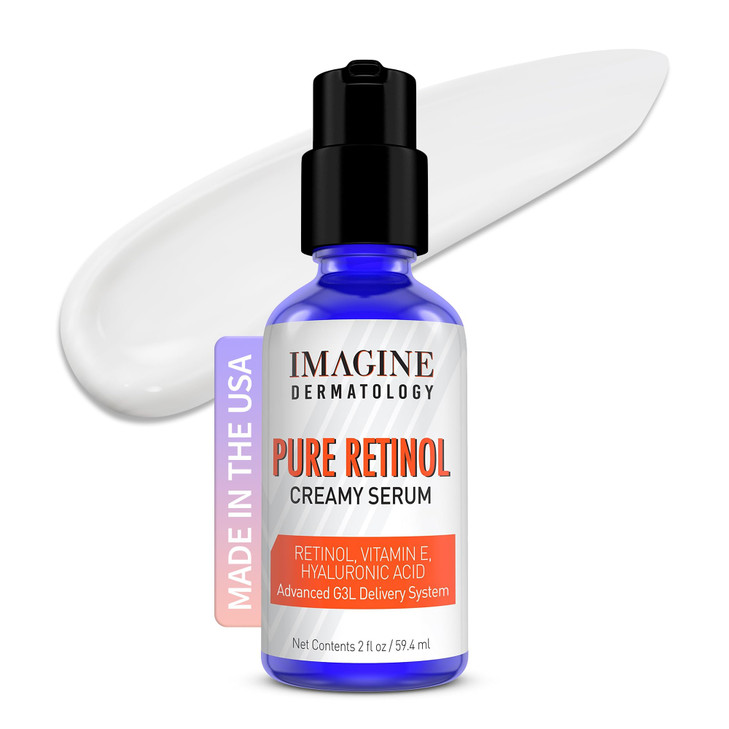 Pure Retinol Creamy Serum LARGE 2oz with Hyaluronic Acid and Vitamin E Pure Retinol Serum For Face Unmatched G3L Deliver