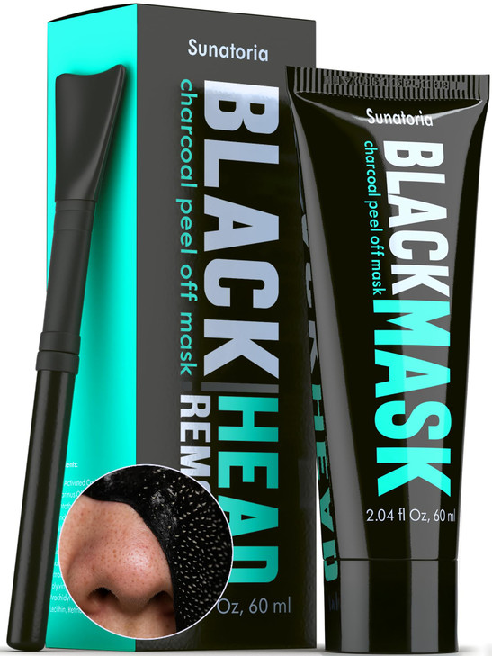SUNATORIA Black Peel Off Face Mask Charcoal Peel Off Face Mask for Oily Combination Skin Helps Remove Excess Oil Lift Aw