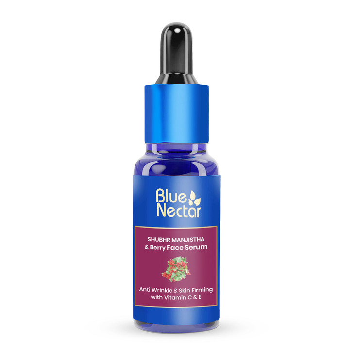 Blue Nectar Manjistha Berry Face Serum Helps Reduce the Appearance of Wrinkles Improves the Look of Skin Firmness Vitami