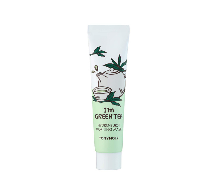 TONYMOLY Im Green Tea HydroBurst Morning Mask Travel Size Hydrating Refreshing Korean Skincare Gel with Green Tea Bamboo