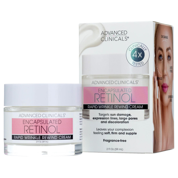 Advanced Clinicals Retinol Cream Face Moisturizer Encapsulated Retinol Lotion For Face With Ferulic Acid Vitamin E To So