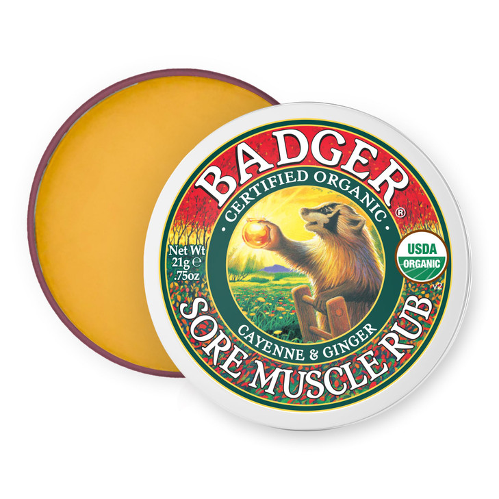 Badger - Sore Muscle Rub, Cayenne Pepper and Ginger, Organic Rub, Muscle Relief Balm, Warming Muscle Rub, Sore Muscle Balm, 0.75 oz online at globaldelivered