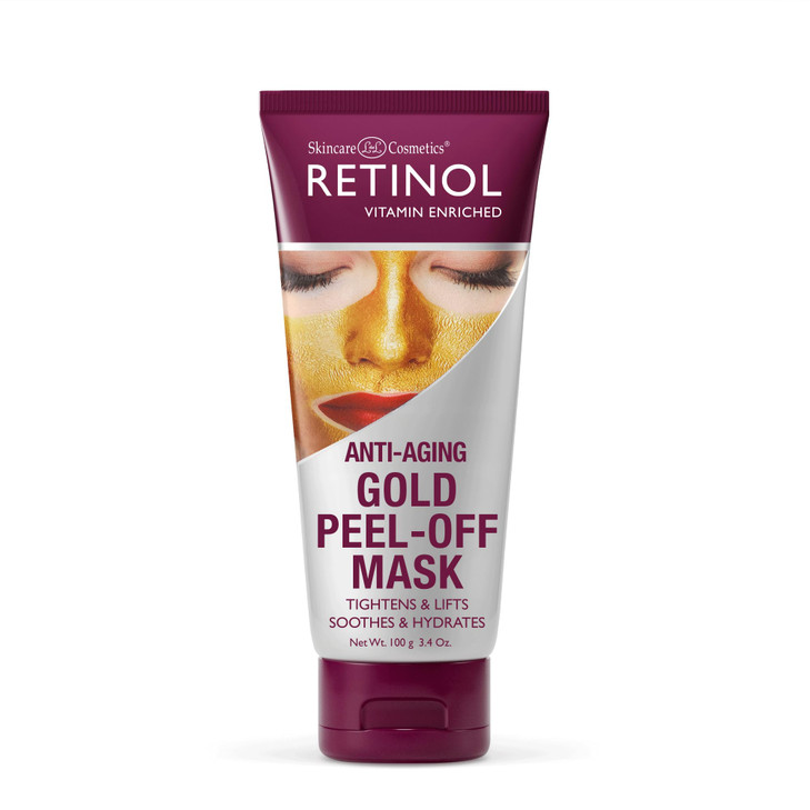 LIVAURA Retinol Gold PeelOff Mask Luxurious Treatment Tightens Lifts Hydrates Skin For Luminous Finish Real Gold Helps F