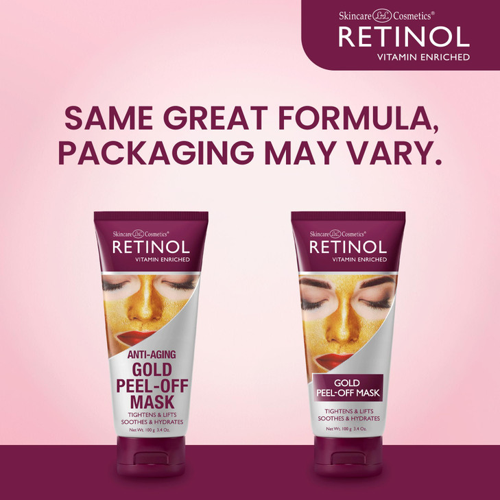 LIVAURA Retinol Gold PeelOff Mask Luxurious Treatment Tightens Lifts Hydrates Skin For Luminous Finish Real Gold Helps F