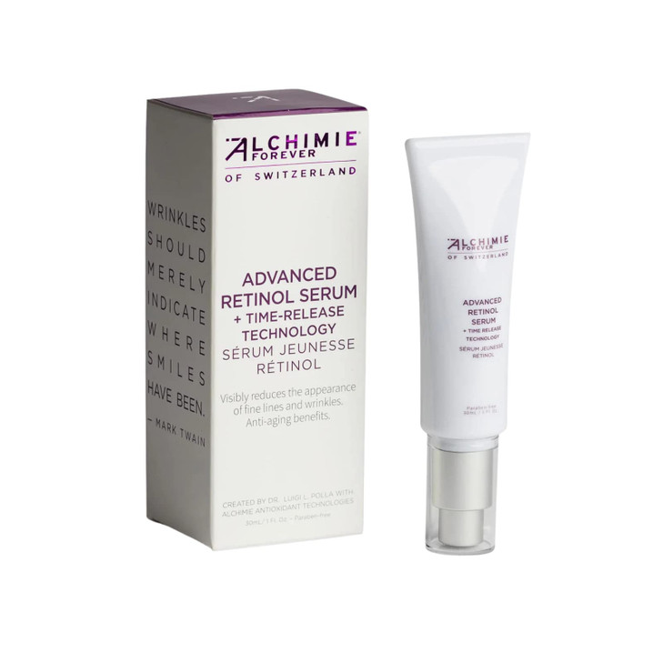 Alchimie Forever Advanced Retinol AntiAging Serum 075 Pure Retinol Hyaluronic Acid Time Release Technology Rapid Wrinkle