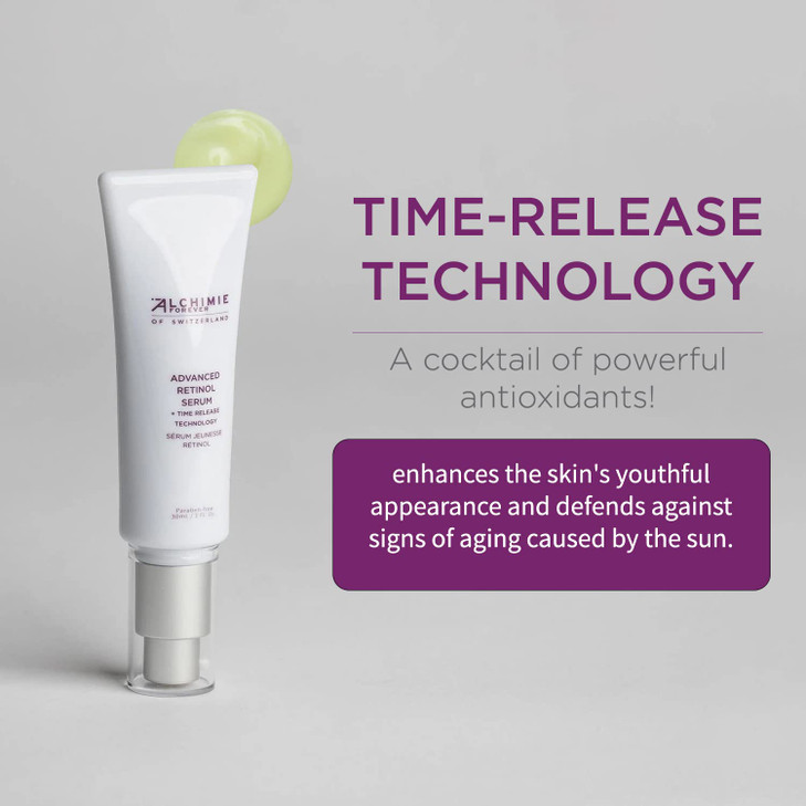 Alchimie Forever Advanced Retinol AntiAging Serum 075 Pure Retinol Hyaluronic Acid Time Release Technology Rapid Wrinkle