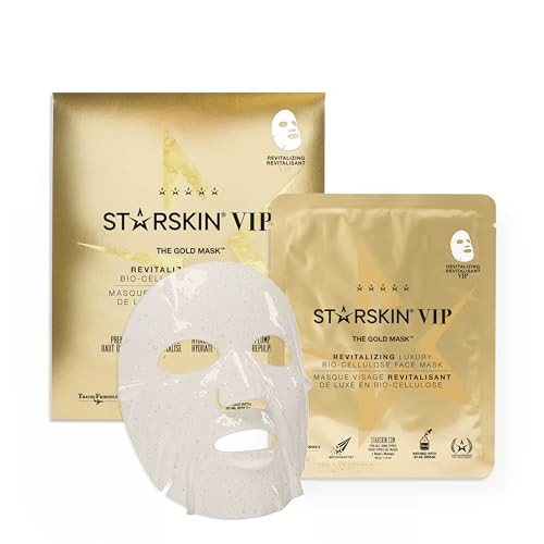 STARSKIN VIP Gold Mask Face Coconut BioCellulose Revitalizing Face Mask for all Skin Types Korean Skin Care Instant Hydr