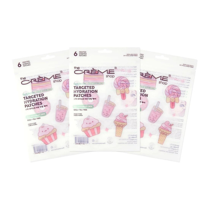 The Crme Shop Targeted Hydration Patches For Acne Skin Patches Acne Spot Treatment Sweet Treats 3 Pack
