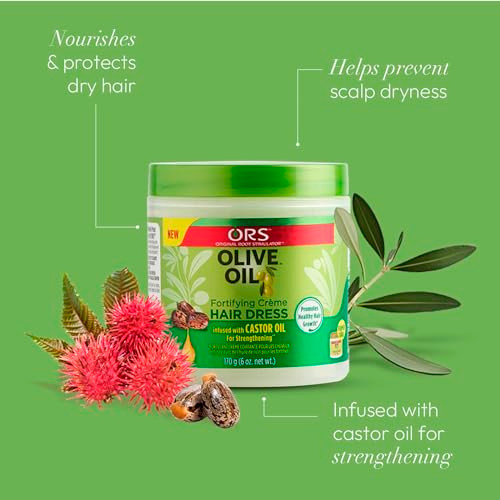 ORS Olive Oil Fortifying Cream Hair Dress Infused with Castor Oil for Strengthening 6 Ounce online at globaldelivered