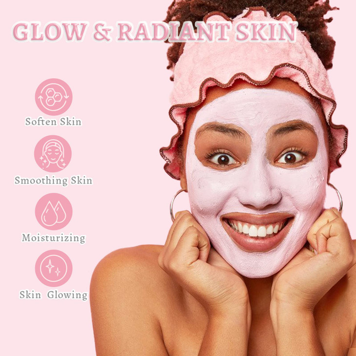 ANAI RUI Rose Facial Mask Deep Cleansing Clay Mask with Kaolin Pink Clay Gifts for Women Niacinamide Collagen Hyaluronic