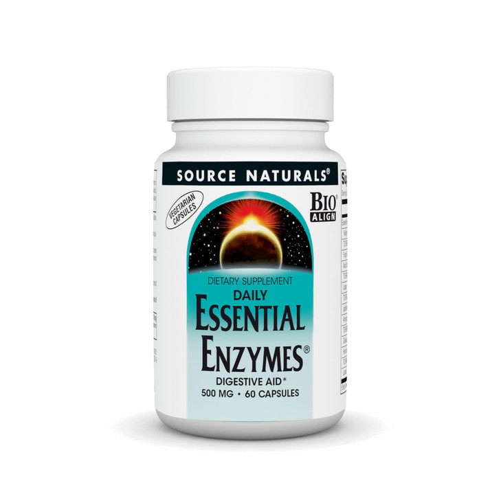 Source Naturals Essential Enzymes 500mg Bio-Aligned Multiple Enzyme Supplement Herbal Defense for Digestion, Gas, Constipation & Bloating Relief - Su online at globaldelivered