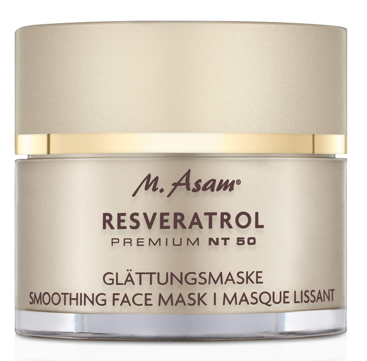 M Asam Resveratrol Premium NT50 Smoothing Face Mask Antiaging face mask skin care with concentrated resveratrol hyaluron