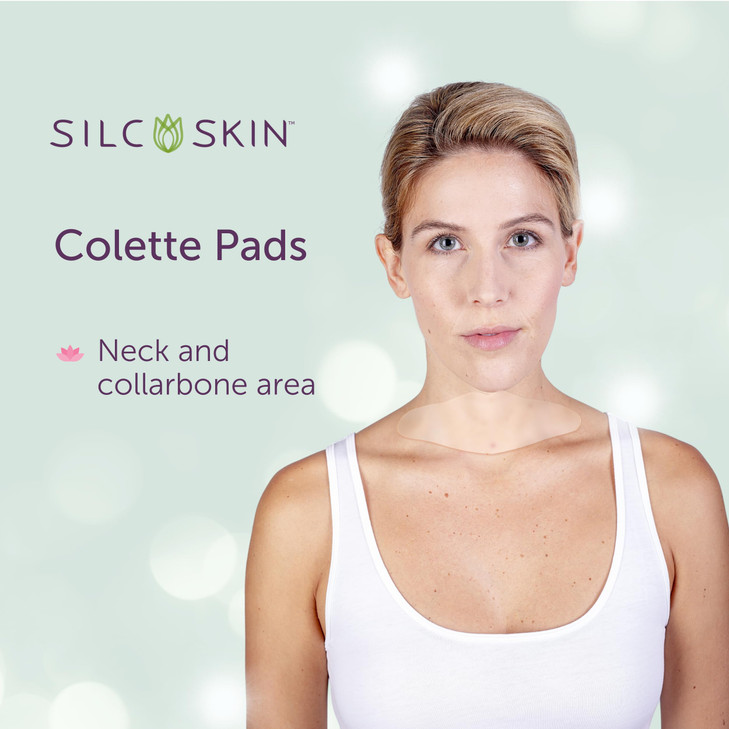 Silcskin Collette Pad Medical Grade Neck Wrinkle Patches Reusable Silicone Neck Pads For Sleep Lines And Crepey Skin Hol