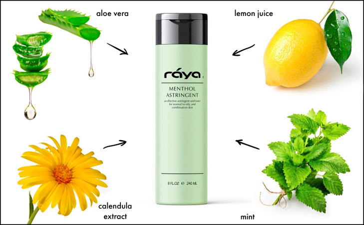 RAYA Menthol Astringent 8 oz 203 Effective Facial Toner for Combination and Partially Oily Skin Prone to BreakOuts Helps