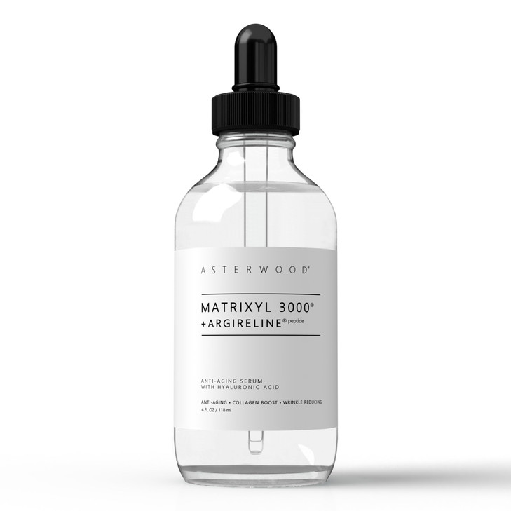 Asterwood Matrixyl 3000 Argireline Serum with Hyaluronic Acid AntiAging Wrinkle Reducing Collagen Boosting FragranceFree