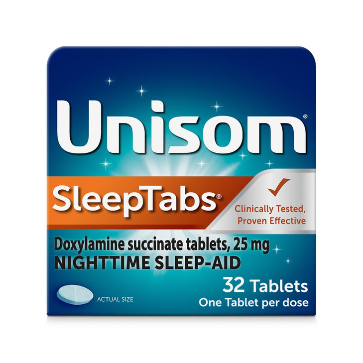 Unisom SleepTabs, Nighttime Sleep-aid, Doxylamine Succinate, 32 Tablets