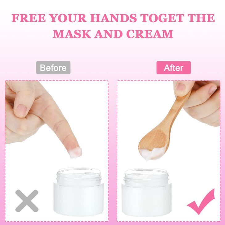 36 Pieces Small Wooden Spoons Wooden Makeup Spatulas Cosmetic Spoons Mini Nature Beauty Scoop for Women Girls Mixing Mak