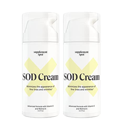 Supplement Spot Superoxide Dismutase SOD AntiAging Cream Face Moisturizer for Fine Lines Wrinkles Smooth Firm Skin Youth