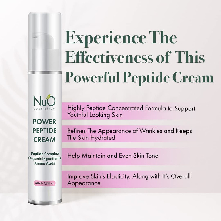 nuorganic Peptide Face Cream Anti Aging Wrinkles Firming Tone Elasticity Patented PhytoCellular Science 18X More Effecti