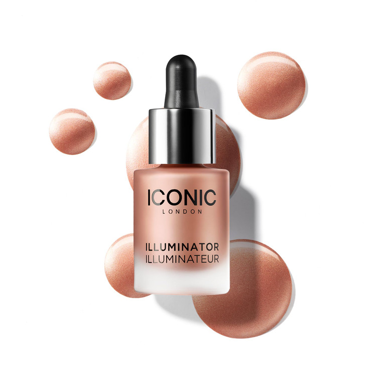ICONIC LONDON Illuminator Liquid Highlighting Drops for a Radiant Glow CrueltyFree Vegan Makeup Blush Peachy Rose 045 Fl