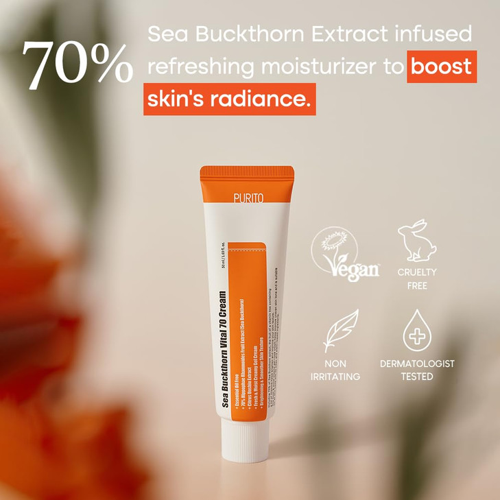 PURITO ESSENTIAL OILFREE Sea Buckthorn Vital 70 Cream 50ml 17 floz
