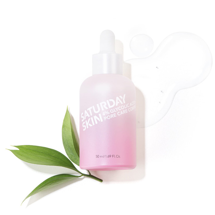 Saturday Skin Pore Serum Active Treatment for Face 4 Glycolic Acid Pore Care Complex Help Refine Skins Texture Reduce Po