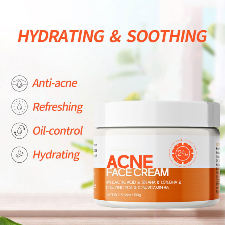 Acne Cream Pimple Cream for Face Oil Control Pimple Remover Cream Get Rid of Pimples Fastfor Oily and Acne Prone Skin Cr