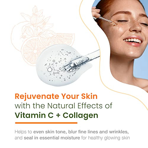 Natural Chemist Vitamin C Serum With Collagen Dermatologist Tested Skin Brightening AntiAging Acne Treatment Fades Dark