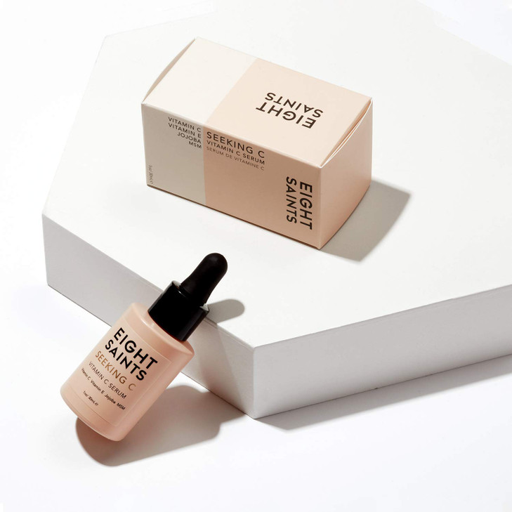 Eight Saints Vitamin C Serum For Face Anti Aging Facial Serum Hyaluronic Acid Vitamin E Organic Aloe Vera and Jojoba Oil