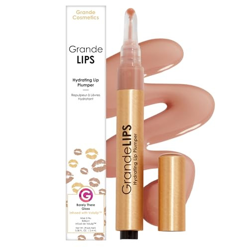 Grande Cosmetics GrandeLIPS Hydrating Lip Plumper for FullerLooking Hydrated Lips Barely There 0084 oz