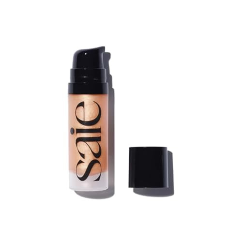 Saie Mini Glowy Super Gel Hydrating Makeup Primer and Illuminating Glow Serum Enriched with Vitamin C and Squalane Oil A