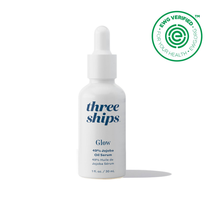 Three Ships Glow 49 Jojoba Oil Serum Helps Balance Skin Control Oil Minimize the Look of Pores CrueltyFree Vegan Paraben
