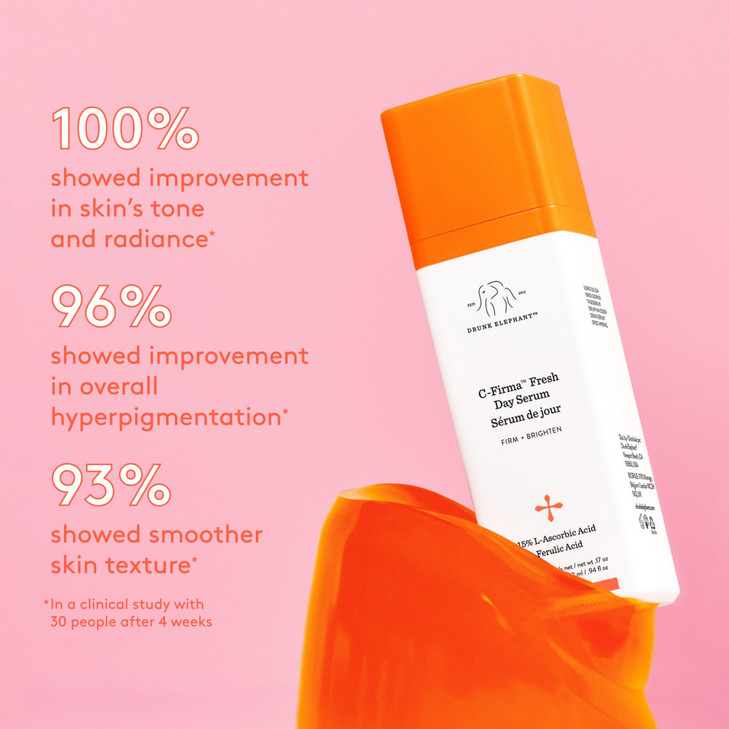 Drunk Elephant CFirma Fresh Day Serum 28 ml94 fl oz 15 Illuminating Vitamin C Clean Clinical Skincare CrueltyFree Dermat