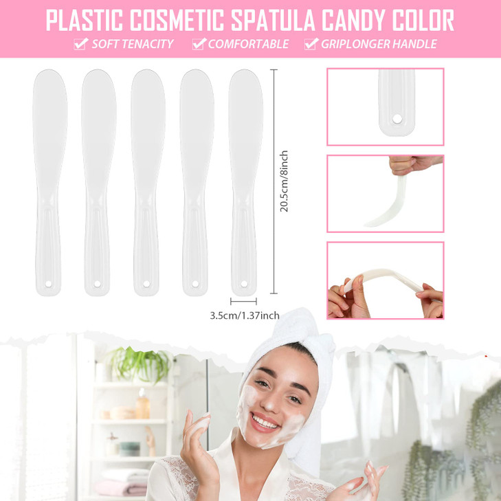 10 Pcs Plastic Cosmetic Spatula Jelly Mask Skincare Lotion Disposable Spatulas for Facials Face Mask Applicator Makeup S