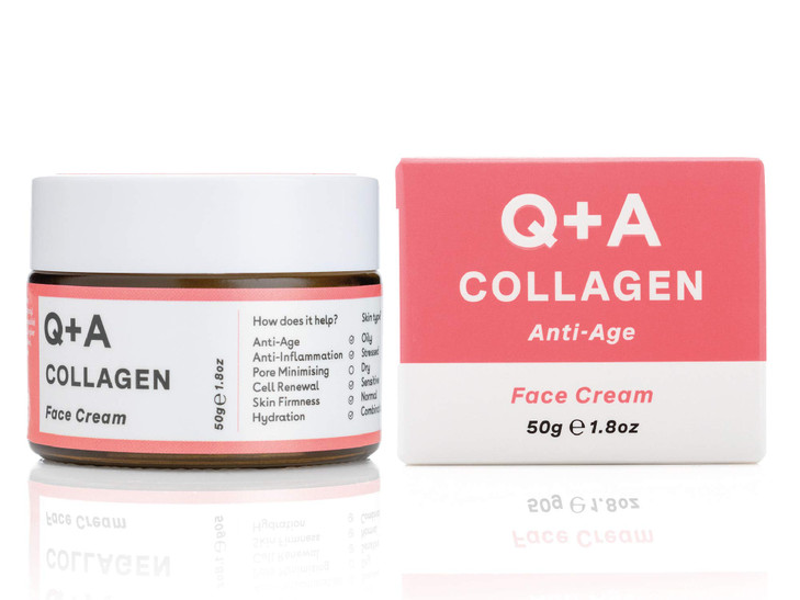 QA Collagen Face Cream 50g Natural Skincare AntiAgeing Face Care with plantpowered Collagen Shea Butter and Magnesium Hy