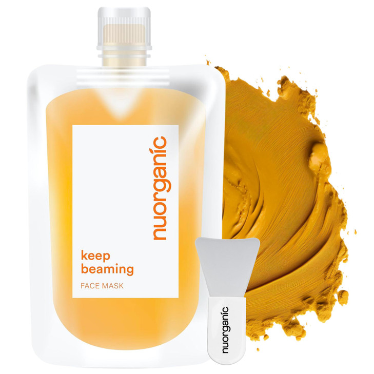 nuorganic Turmeric Face Mask Soothing Acne Clearing Pore Refining Exfoliating New Airtight Squeezy Tube Stays Fresh for