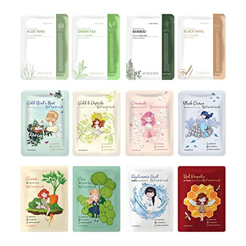 Veraclara Facial Face Mask Korean Skin Care Mask 12COMBO