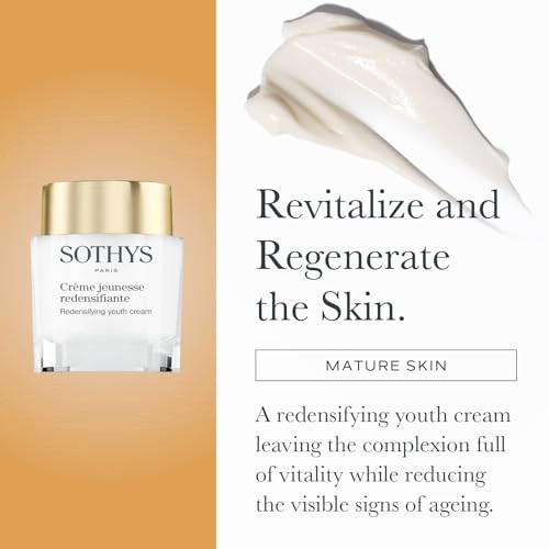 SOTHYS Redensifying Youth Cream Face Moisturizer for AntiAging Wrinkle Reduction and Youthful Firming of Face and Neck M