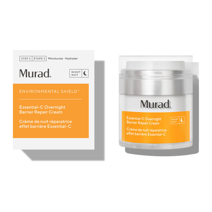 Murad EssentialC Overnight Barrier Repair Cream Vitamin C Marrubium AntiPollution Nightly Moisturizer for Damage Repair