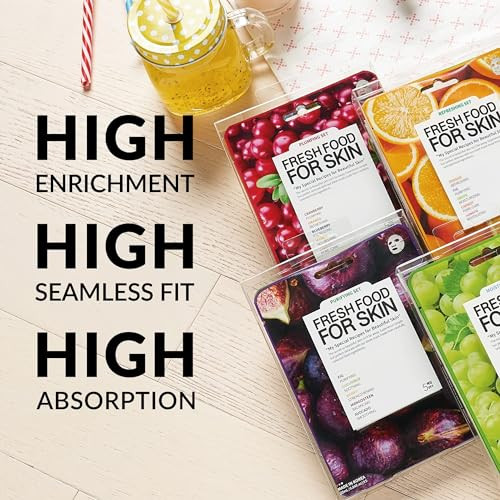 FARMSKIN Organic Face Mask 12 pcs Hydrating Moisturizing Brightening Soothing CrueltyFree
