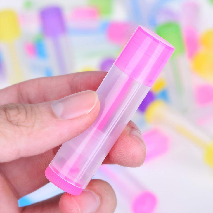 Onwon 25 PCS Lip Balm Empty Bottles Lip Balm Container Clear Tubes with Twist Bottom and Top Cap 3 16Oz 55ml