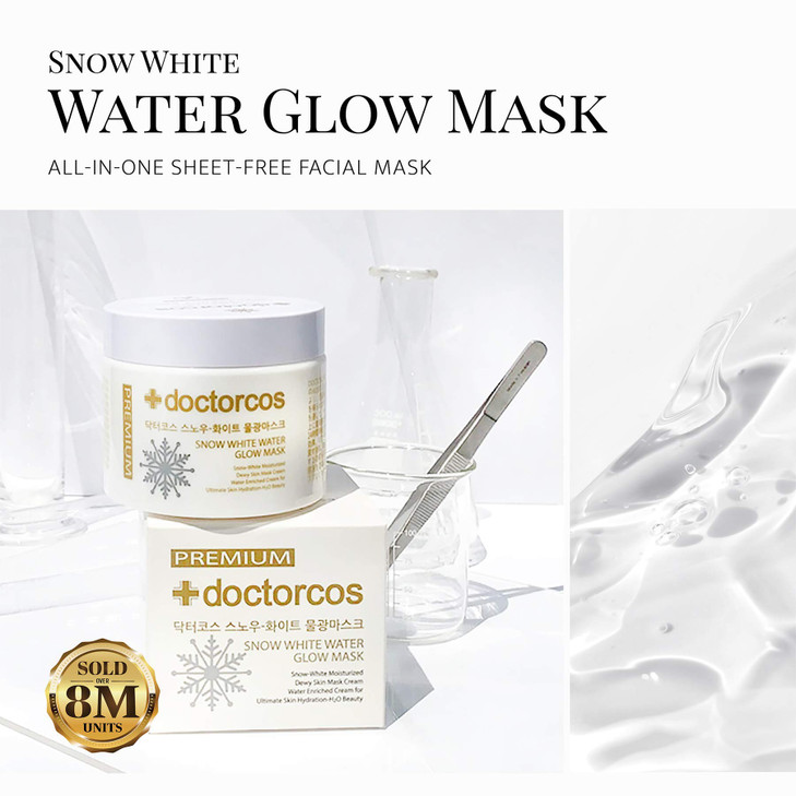 DOCTORCOS Snow White Water Glow Mask Cream Over 8M Units Sold Original Moisturizing Washless Sleeping Pack Skin Rejuvena