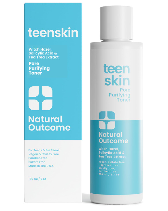 Acne Clarifying Face Toner for Teens by Natural Outcome Skin Care Salicylic Acid Facial Astringent to Clear Acne Purify