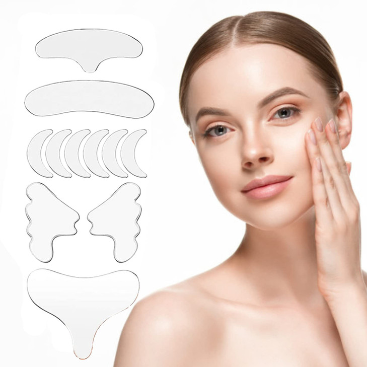 Gueiddi Neck Wrinkle Patches Reusable Anti Wrinkles pads Silicone face patches Face and Forehead Wrinkle Patchesfor Skin