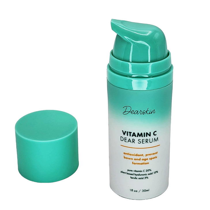 Dearskin Vitamin C Serum 20 PURE LASCORBIC ACID Ferulic Acid Hyaluronic Acid Botanic Vitamin E Organic Cruelty Free for