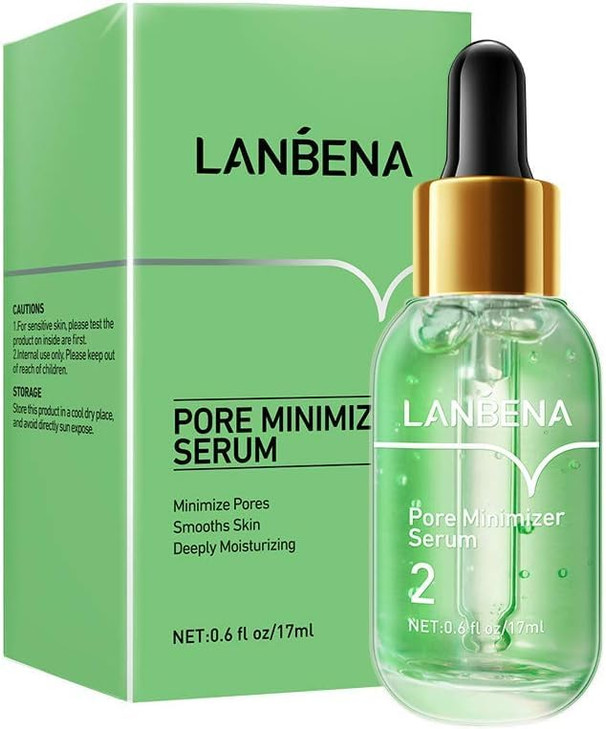 LANBENA Pore Minimizer Serum Pores Shrinking Serum for Face Oil Control Firming Tightening Pores Vegan Moisture after Bl