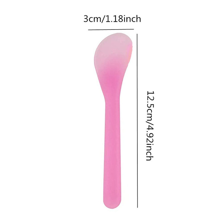 Jilukibo 100 Pcs Plastic Cosmetic Mask Mixing Spoon Spatulas Multicolor 5 Inch Face Mask Spoon for Cream Facial Skin Car