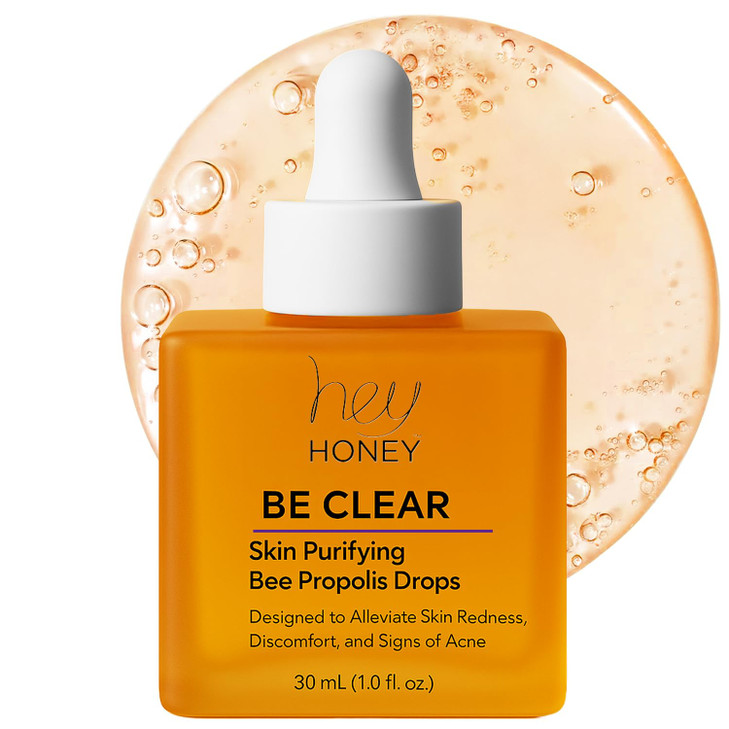 Hey Honey Skincare Be Clear Skin Purifying Bee Propolis Drops Serum Designed To Alleviate Skin Redness Discomfort Blemis