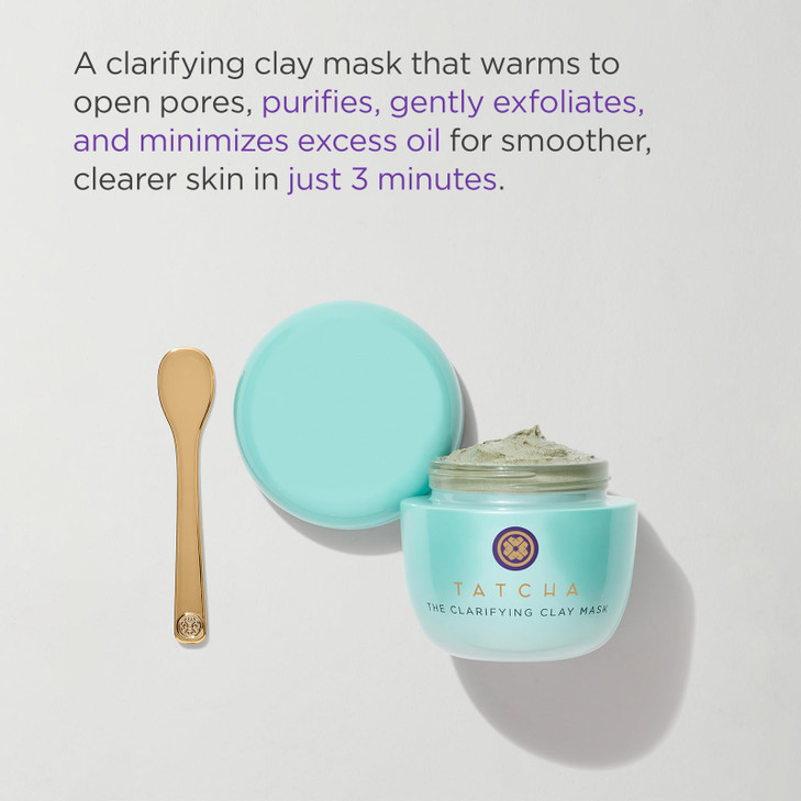 TATCHA The Clarifying Clay Mask Exfoliating Pore Treatment Creates a Warming Sensation To Open Purify Pores 50 ml 17 oz